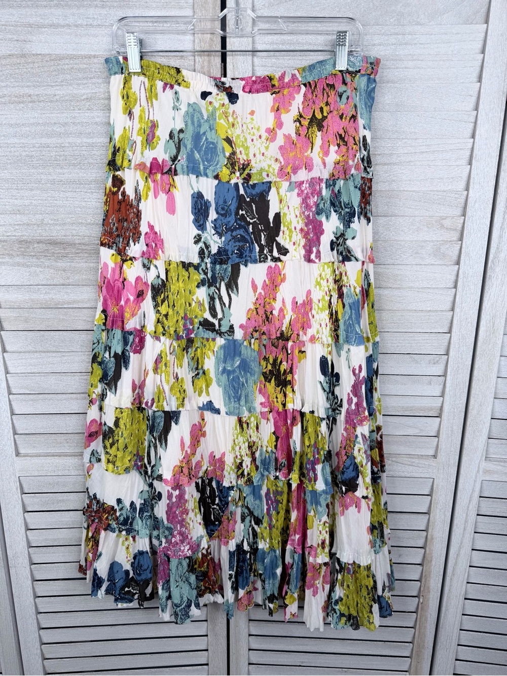MIX NOUVEAU Vintage 90's/Y2K Boho Festival Hippie Tiered Floral Maxi Skirt-Small
